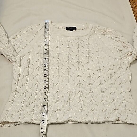 J. CREW CROPPED CABLE KNIT SWEATER SIZE SMALL - Picture 6 of 9